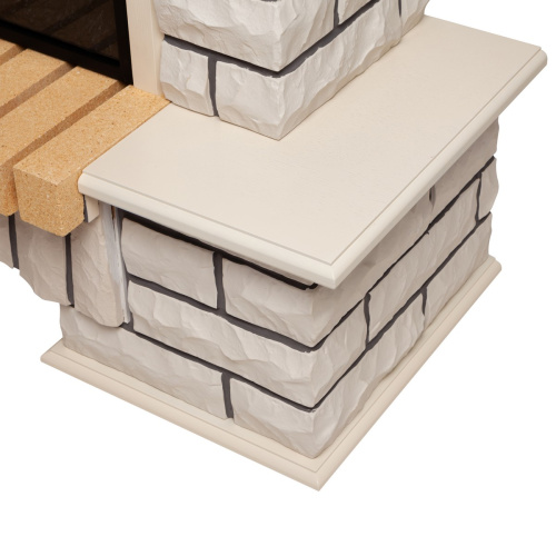 Каминокомплект COUNTRY/БРУКЛИН Белый дуб с очагом Электроочаг EPSILON 26 фото 7