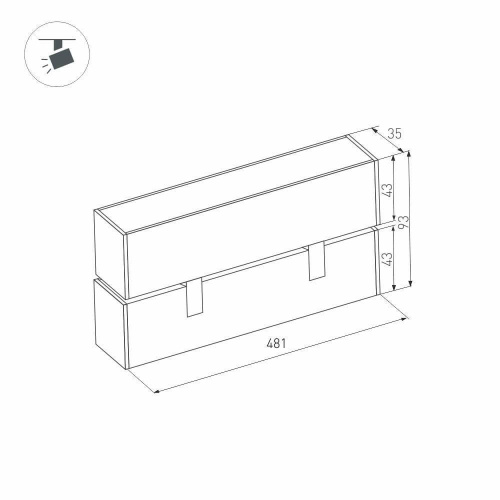 Трековый светодиодный светильник для магнитного шинопровода Arlight Mag-Laser-Fold-45-S480-18W Warm3000 026976 фото 3 Трековый светодиодный светильник для магнитного шинопровода Arlight Mag-Laser-Fold-45-S480-18W Warm3000 026976 фото 3