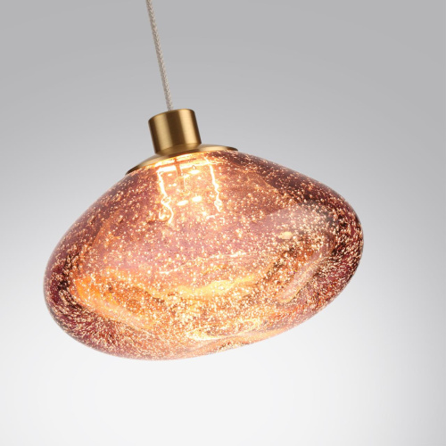 7043/4L L-VISION ODL25 249 Подвесной светильник бордовый/бронз/металл/стекло IP20 LED 4W 3000K 220V MELA фото 6