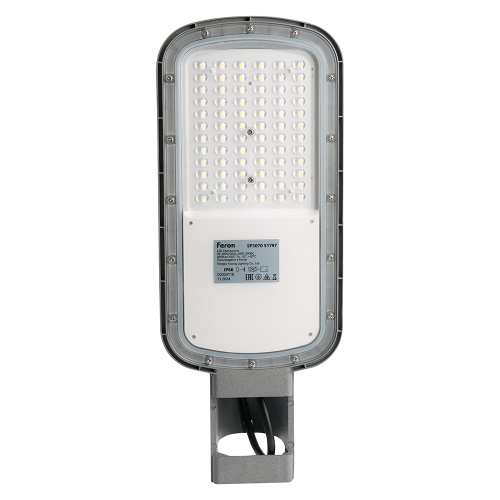 Светодиодный уличный консольный светильник Feron SP3070 50W 5000K AC90-300V, серый