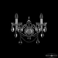 Бра хрустальные 1411B/2/195/XL Ni Bohemia Ivele Crystal (Богемия Ивеле Кристалл)