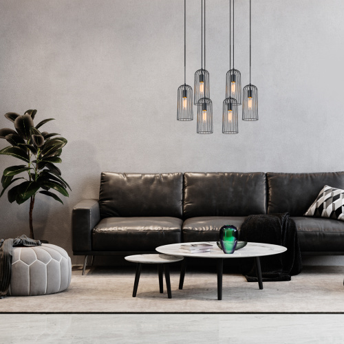 Подвесной светильник Escada 10198/6 E27*60W Black фото 6 Подвесной светильник Escada 10198/6 E27*60W Black фото 6