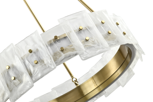 Люстра подвесная латунь LED 50Вт D60см Zortes CLOUD-STONE ZRS.90610.60 фото 4 Люстра подвесная латунь LED 50Вт D60см Zortes CLOUD-STONE ZRS.90610.60 фото 4
