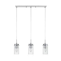 8102/3A COMFI LN26 408 хром/прозрачный металл/металл Подвес Е14 3*40W 220V ISHA