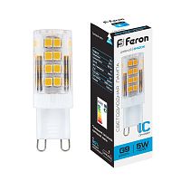 Лампа светодиодная Feron LB-432 G9 5W 175-265V 6400K