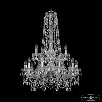 Люстра хрустальная 1411/10+5/240/h-94 2d Ni Bohemia Ivele Crystal (Богемия Ивеле Кристалл)