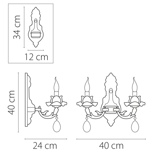 714624 Бра ANEMONE 2x40W E14 Серебро фото 7 714624 Бра ANEMONE 2x40W E14 Серебро фото 7