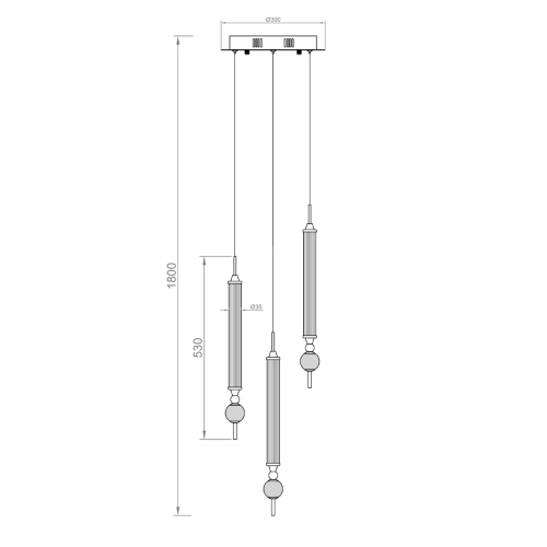 Подвесной светильник OD2503-3 gold фото 4