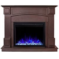 Электрокамин RealFlame Carolina 24/25,5 DN темный орех с очагом Saphir 25,5