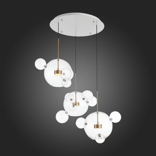 SL1133.203.03 Светильник подвесной ST-Luce Белый,Латунь/Прозрачный LED 3*14W 3000K  (из 4-х коробок) BOPONE фото 6