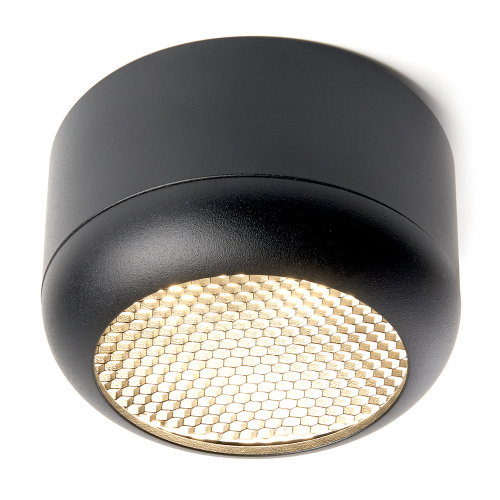 Светильник потолочный Feron HL364 Barrel ECHO 12W, 230V, GX53, чёрный, с антибликовой сеточкой фото 4