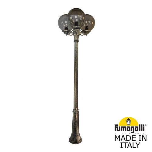 Fumagalli Садово-парковый фонарь FUMAGALLI RICU BISSO/G300 3L G30.157.S30.BZE27 Fumagalli Садово-парковый фонарь FUMAGALLI RICU BISSO/G300 3L G30.157.S30.BZE27
