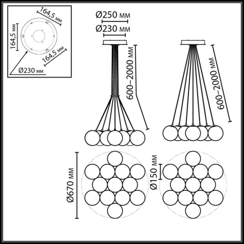 Подвесной светильник Odeon Light Magia Midcent 7109/13 фото 4