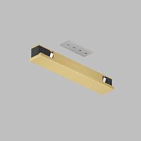 TR5722-SB Электрический коннектор прямой для трека SHINE BASE, 48V DC, IP20, сатинированная латунь, алюминий