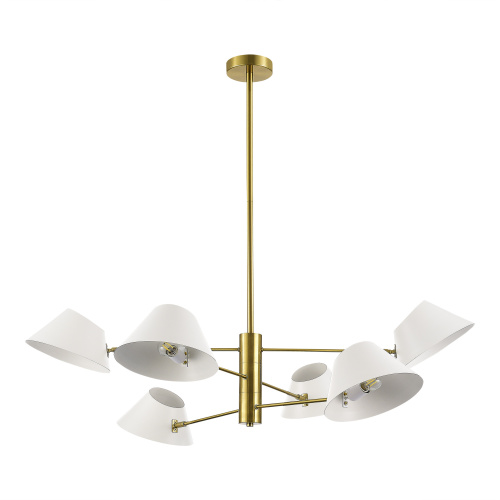 SLE1253-353-06 Светильник подвесной Латунь/Белый E14 6*60W NORBI фото 6