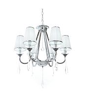 Хрустальная подвесная люстра Lumina Deco Milesia LDP 8926-6 WT+CHR