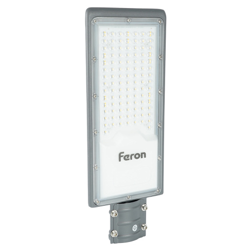 Светодиодный уличный консольный светильник Feron SP3034 80W 6400K 230V, серый фото 3