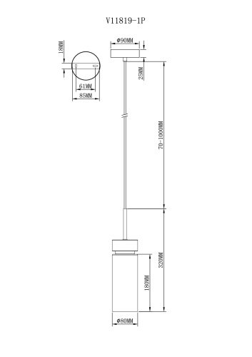 Светильник подвесной Moderli V11819-1P Almero фото 2