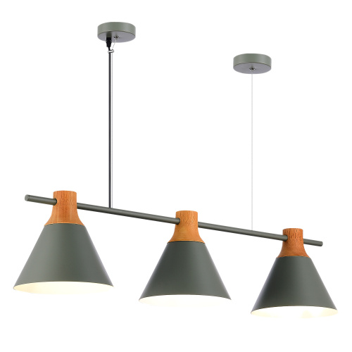 SLE125113-03 Светильник подвесной Серый/Серый, Светлое дерево E27 3*60W MODICA фото 4
