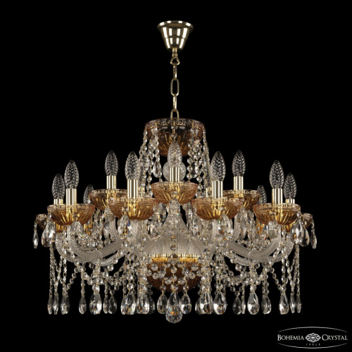 Люстра 5413/10+5/240 G Amber/M-1G Bohemia Ivele Crystal (Богемия Ивеле Кристалл) фото 2 Люстра 5413/10+5/240 G Amber/M-1G Bohemia Ivele Crystal (Богемия Ивеле Кристалл) фото 2