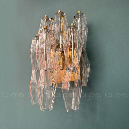 Бра Cloyd CALCUTTA W1 / выс. 37 см - латунь - прозрачн.стекло (арт.20485) фото 4