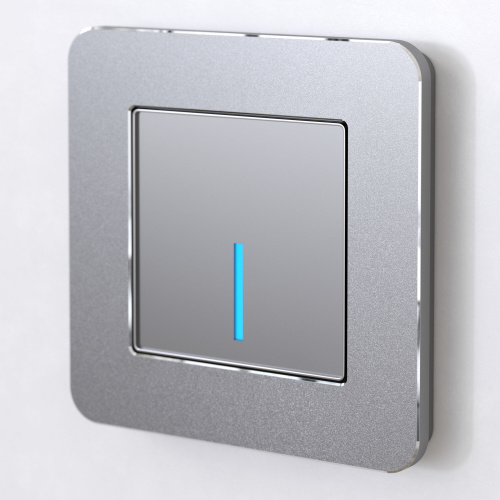 Рамка из металла на 1 пост Platinum алюминий W0012606 фото 4 Рамка из металла на 1 пост Platinum алюминий W0012606 фото 4