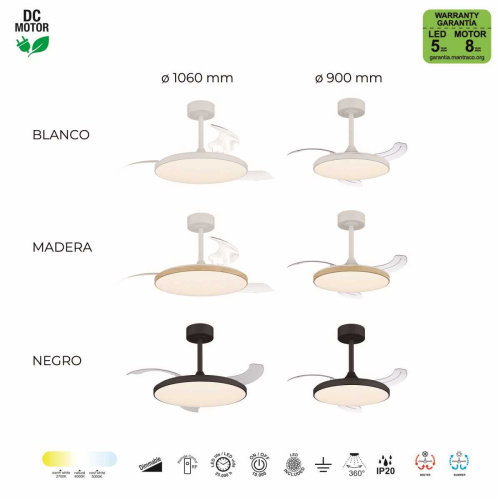 Люстра-вентилятор Mantra SLIM FAN 9006 фото 4