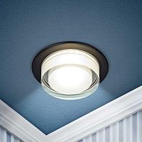 Светильник встраиваемый декоративный ЭРА DK107 BK под лампу MR16 GU5.3 черный Б0058397