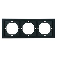 Рамка 3-местная, STEKKER, серия Мия, PFR00-3003-05, черный бархат