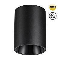 359422 OVER NT24 430 черный Светильник накладной влагозащищённый IP54 LED 15W 170-265V 3000К 1350Лм RECTE
