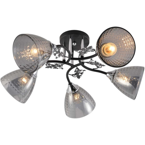 Потолочная люстра Reluce 01525-0.3-05 BK+CR Потолочная люстра Reluce 01525-0.3-05 BK+CR