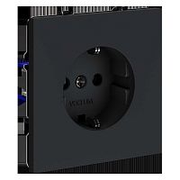 Розетка встраиваемая Voltum S70 с заземлением 16А, (графит) VLS040107