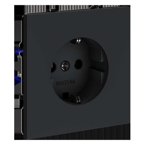 Розетка встраиваемая Voltum S70 с заземлением 16А, (графит) VLS040107 Розетка встраиваемая Voltum S70 с заземлением 16А, (графит) VLS040107