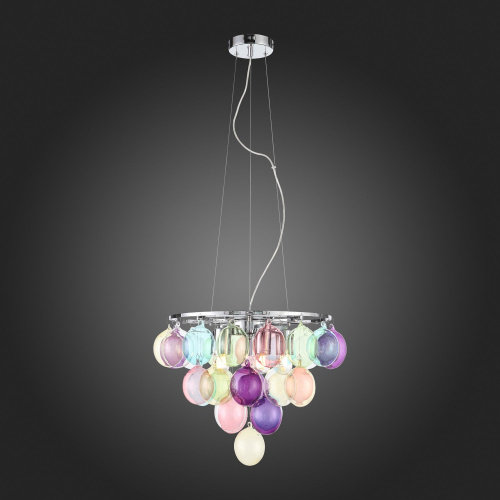 SL432.153.05 Светильник подвесной ST-Luce Хром/Разноцветный E27 5*60W SOSPIRO фото 3