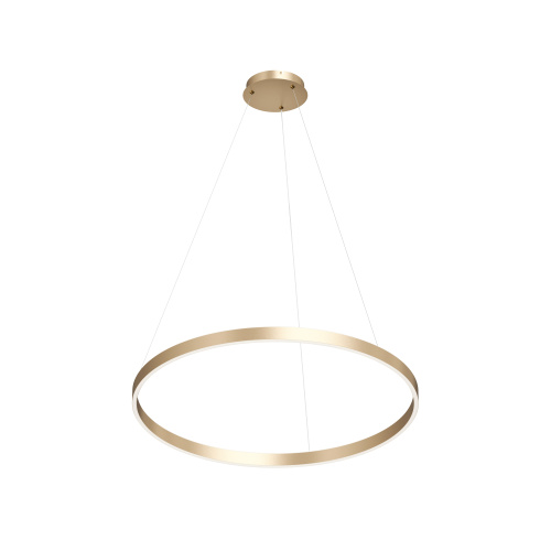 Светильник подвесной RAYDIA, 40 Вт, 3000–4000К, ?600?1500 мм, металл+акрил, матовое золото, свет вве фото 4