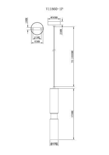 Светильник подвесной Moderli V11860-1P Telma фото 2