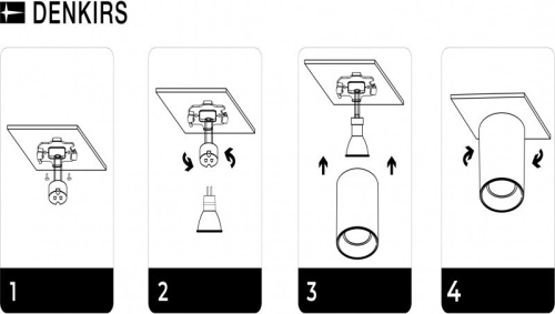 DK3040-BK Светильник накладной IP 20, 10 Вт, GU5.3, LED, черный, пластик фото 5