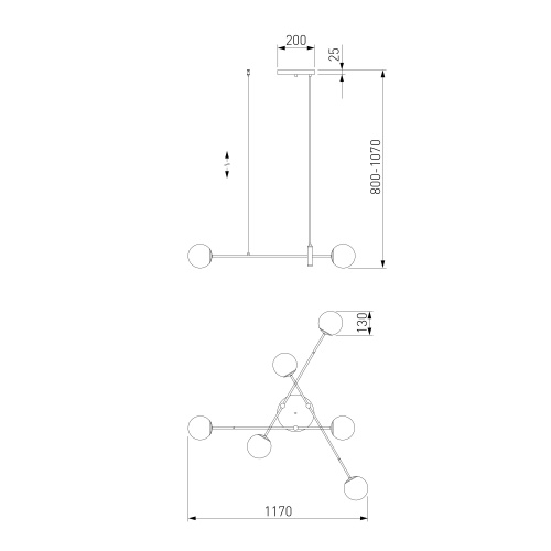 Умный подвесной светильник 70146/6 черный фото 6 Умный подвесной светильник 70146/6 черный фото 6