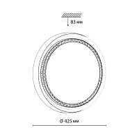 7644/DL PALE SN 000 Светильник пластик/белый/серый LED 48Вт 4000К D425 IP43 RAHIG
