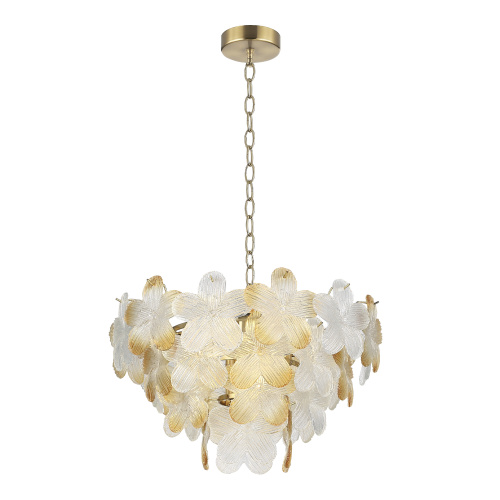 SL6240.203.06 Светильник подвесной ST-Luce золотистый/Прозрачный, янтарный E14 6*60W TENDER