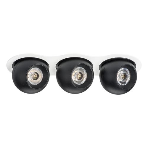 i636747474 Светильник INTERO LED9W*3 850LM*3 24G БЕЛЫЙ/ЧЕРНЫЙ 4000K (217636+217074+217074+217074)