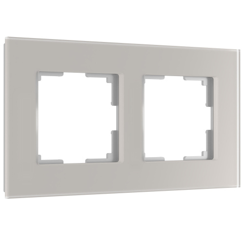 Рамка из стекла на 2 поста Senso дымчатый soft-touch W0023117