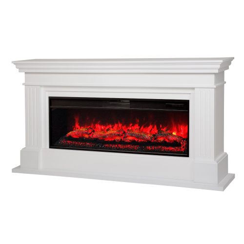 Каминокомплект ONTARIO/ЛЕОНАРДО Белый матовый с очагом Электроочаг JOKER/ДЖОКЕР 52 фото 3