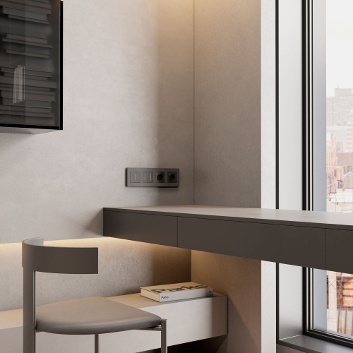 Рамка из поликарбоната на 4 поста Slab бронза софт W0042963 фото 2 Рамка из поликарбоната на 4 поста Slab бронза софт W0042963 фото 2