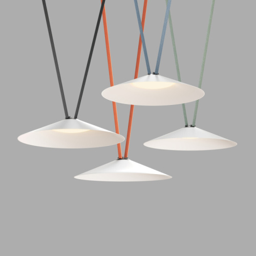 DK5569-WH+BK Cветильник для трека-ремня Belty, серия Flow, со светодиодом, D600*H122мм, 48V DC, 24W, RA90, 120°, 3000K, IP20, белый с черным, алюминий фото 3