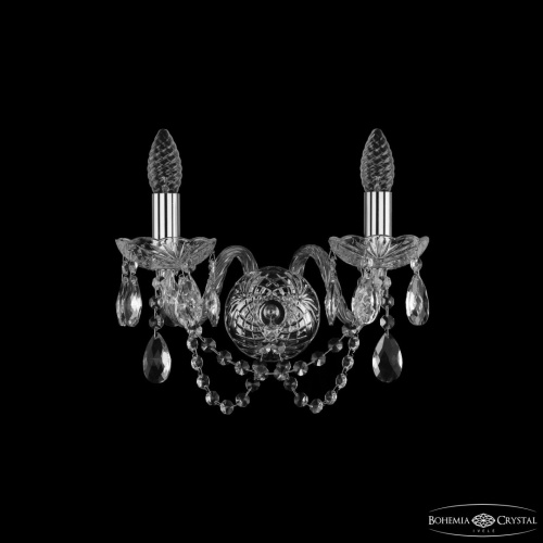 Бра хрустальные 1402B/2/141 Ni Bohemia Ivele Crystal (Богемия Ивеле Кристалл)