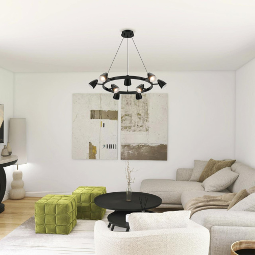 8237/9 COMFI LN26 256 черный, металл Светильник подвесной GU10 LED 9*7W 220V ILMINA 8237/9 COMFI LN26 256 черный, металл Светильник подвесной GU10 LED 9*7W 220V ILMINA
