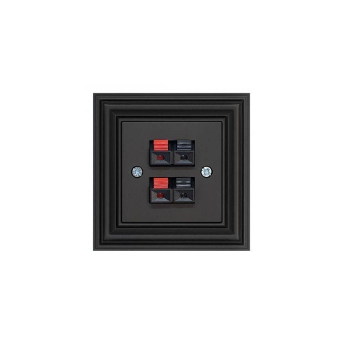 Аудиорозетка двойная Liregus Retro черный матовый 29-241 Аудиорозетка двойная Liregus Retro черный матовый 29-241