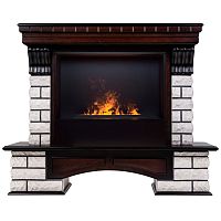 Электрокамин RealFlame Country Rock 26 AO античный дуб с очагом 3D Cassette 630 Black Panel