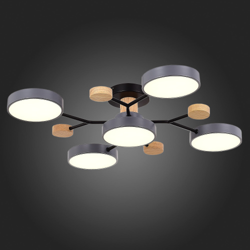 SLE6006-702-05 Светильник потолочный Серый/Серый LED 5*12W 3000K/4500K/6000K FAEMA фото 8